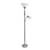 Elegant Designs 2 Light Mother Daughter Floor Lamp, Brushed Nickel LF2003-BSN